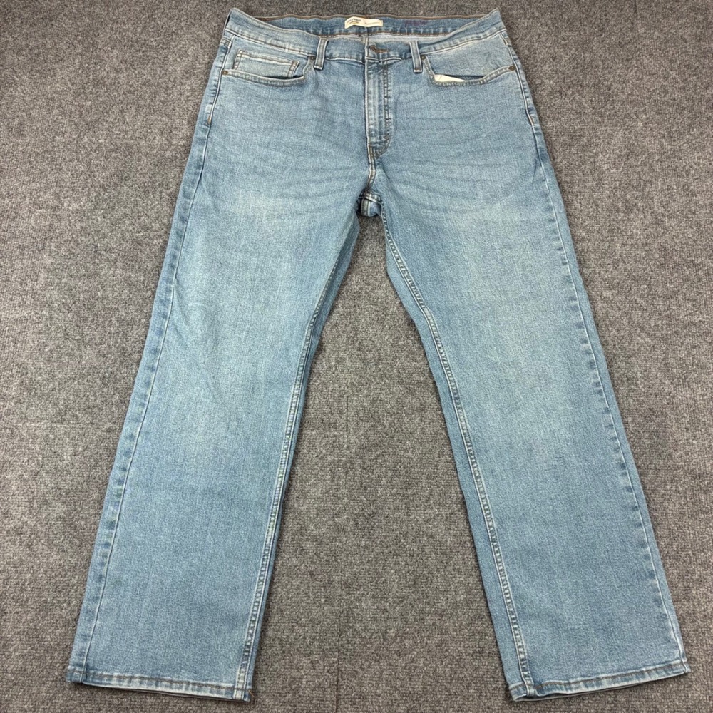 Levi Strauss Signature Gold Mens Relaxed Straight Light Wash Jeans 36x30